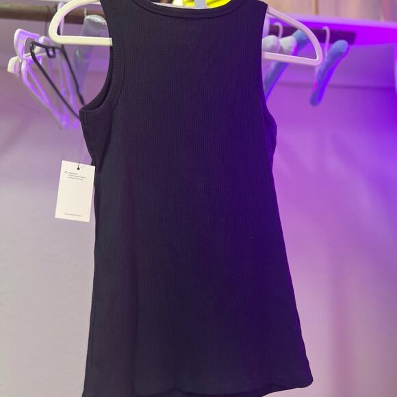 Nine West Ribbed Black Top - Picture 2 of 6